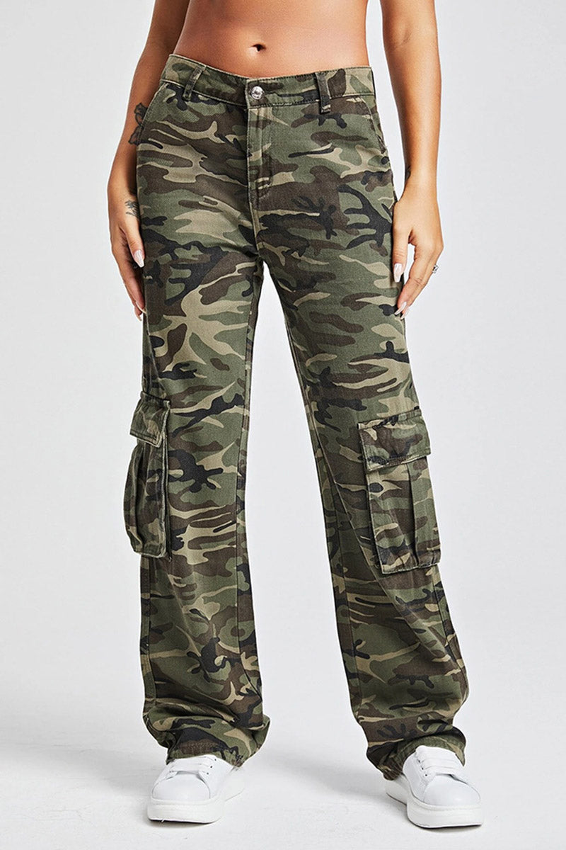 Camo Print Cargo Pants