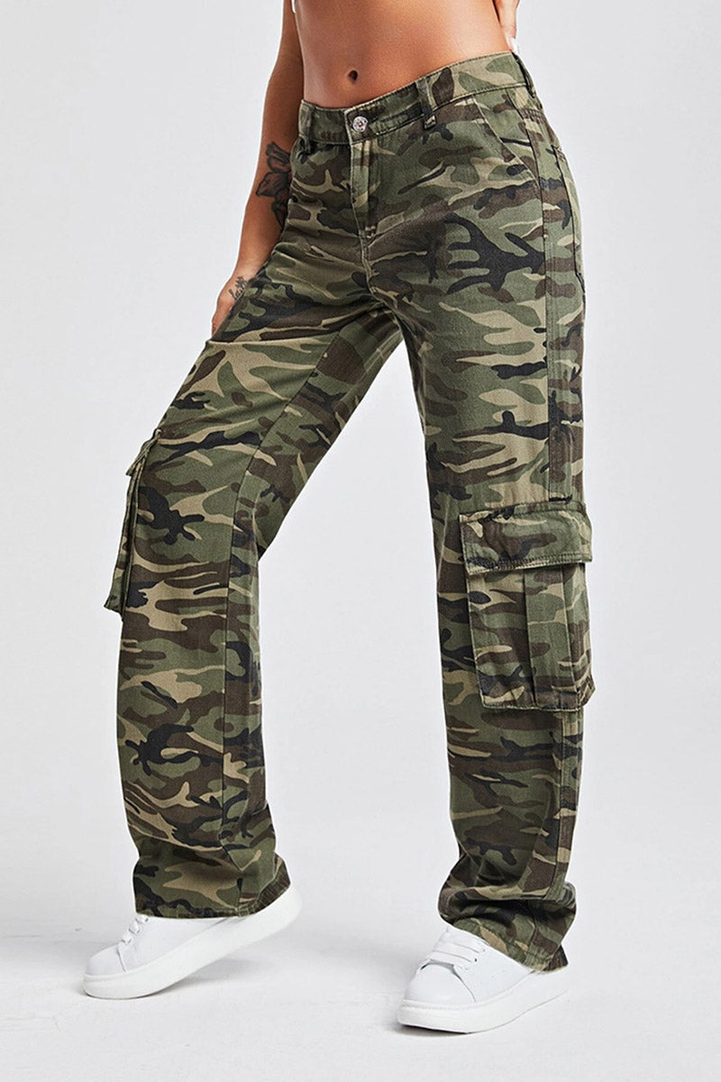 Camo Print Cargo Pants