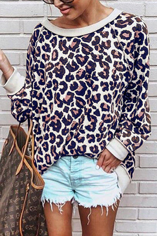 Leopard Print Long Sleeve Top