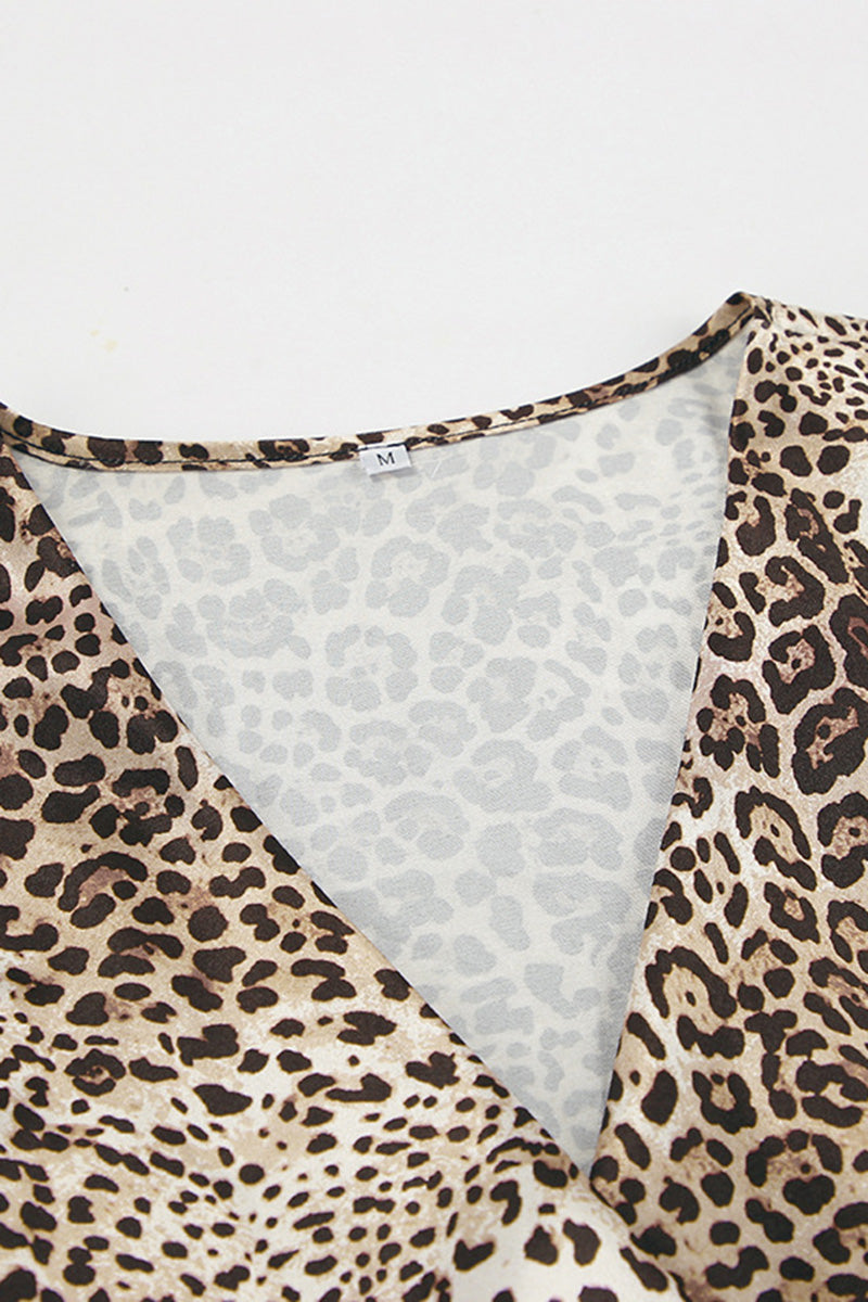 Animal Print Wrap Dress