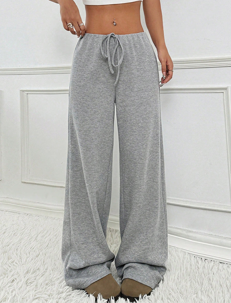 Drawstring Straight-Leg Pants