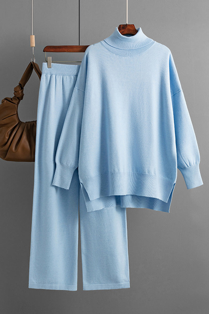 Relaxed Knit Top and Pants Set