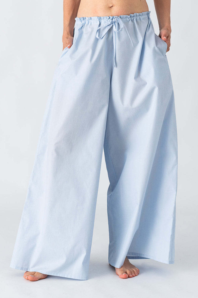 Wide-Leg Elastic Waist Casual Pants