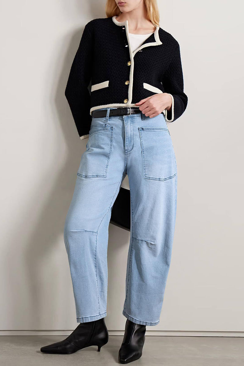 Tapered Denim Pants