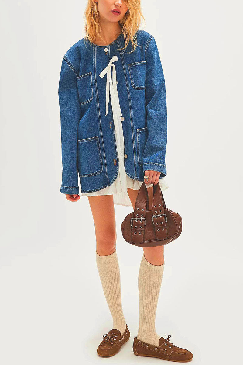 Denim Bow Jacket