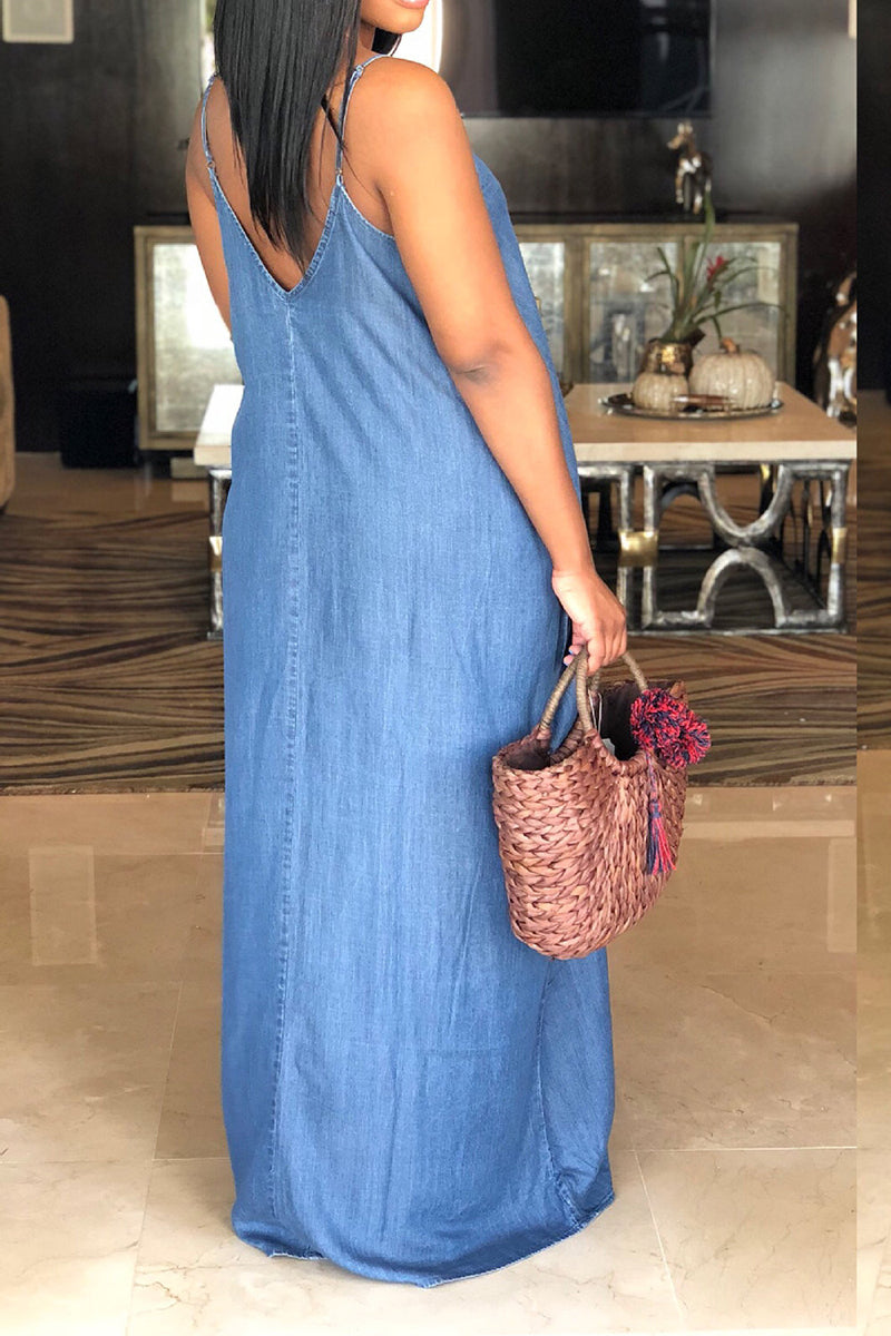 Cami Denim Maxi Dress