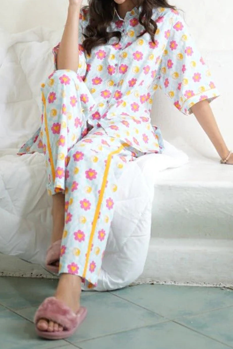 Printed Pajama Set