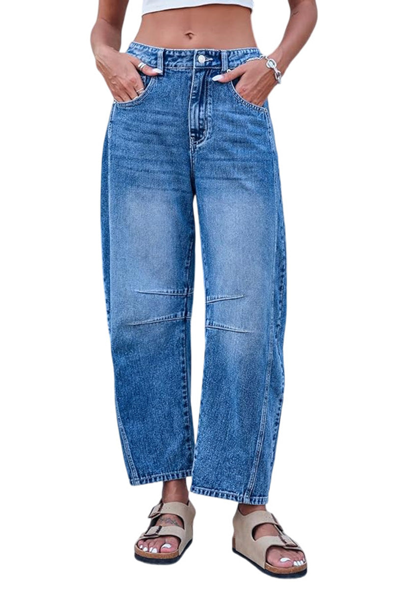 Straight-Leg Denim Pants