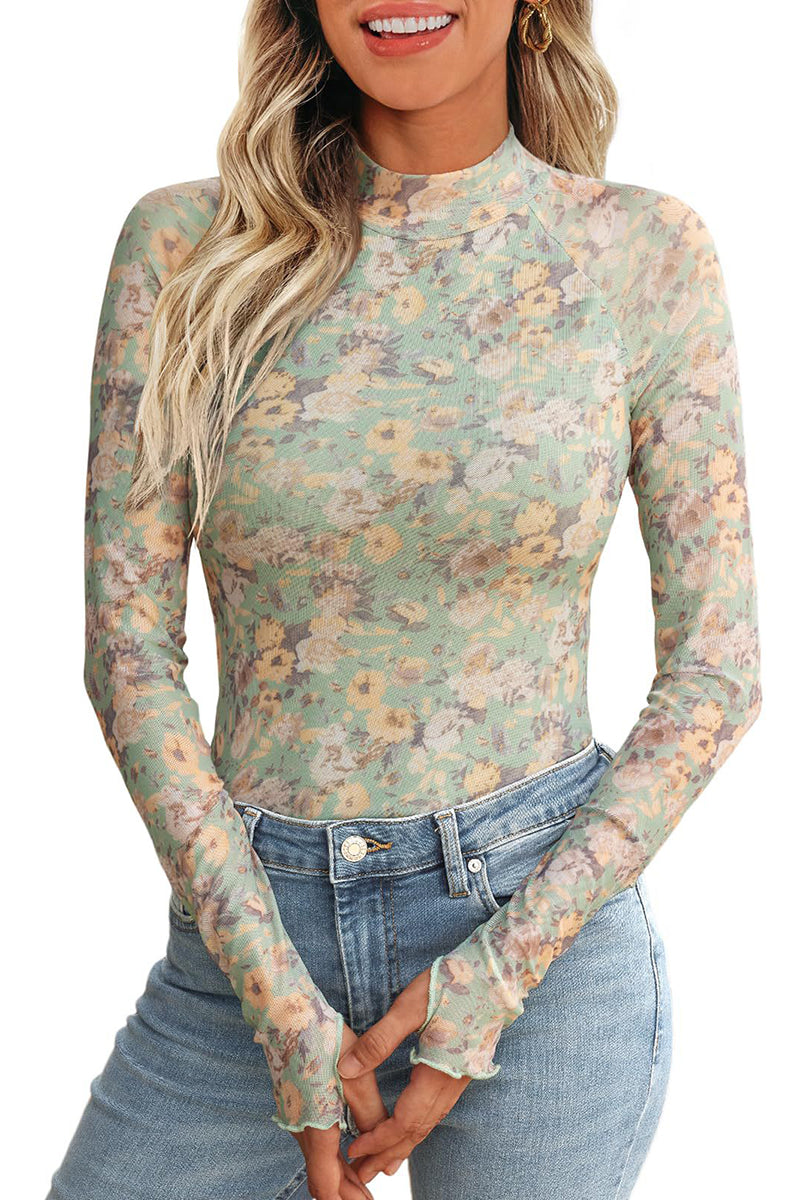 Floral Print Long Sleeve Top