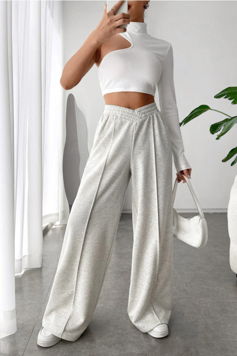 High-Waisted Wide-Leg Lounge Pants