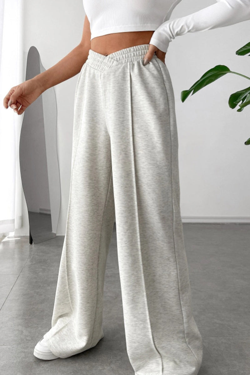 High-Waisted Wide-Leg Lounge Pants