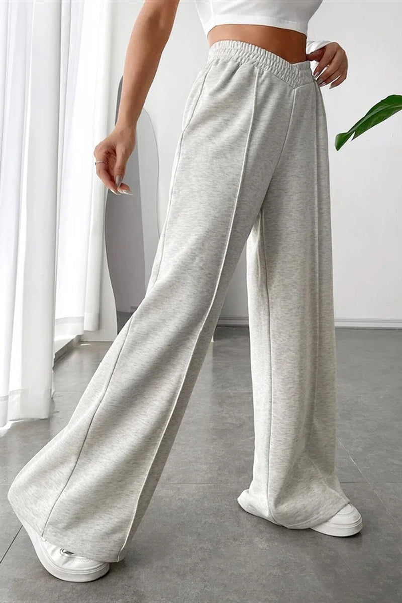 High-Waisted Wide-Leg Lounge Pants