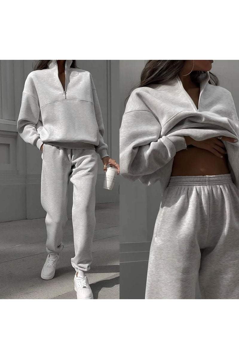 Half-Zip Pullover and Jogger Set