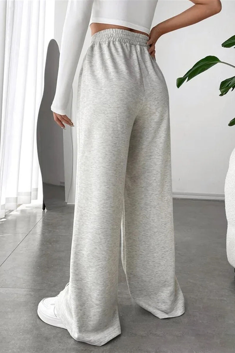 High-Waisted Wide-Leg Lounge Pants