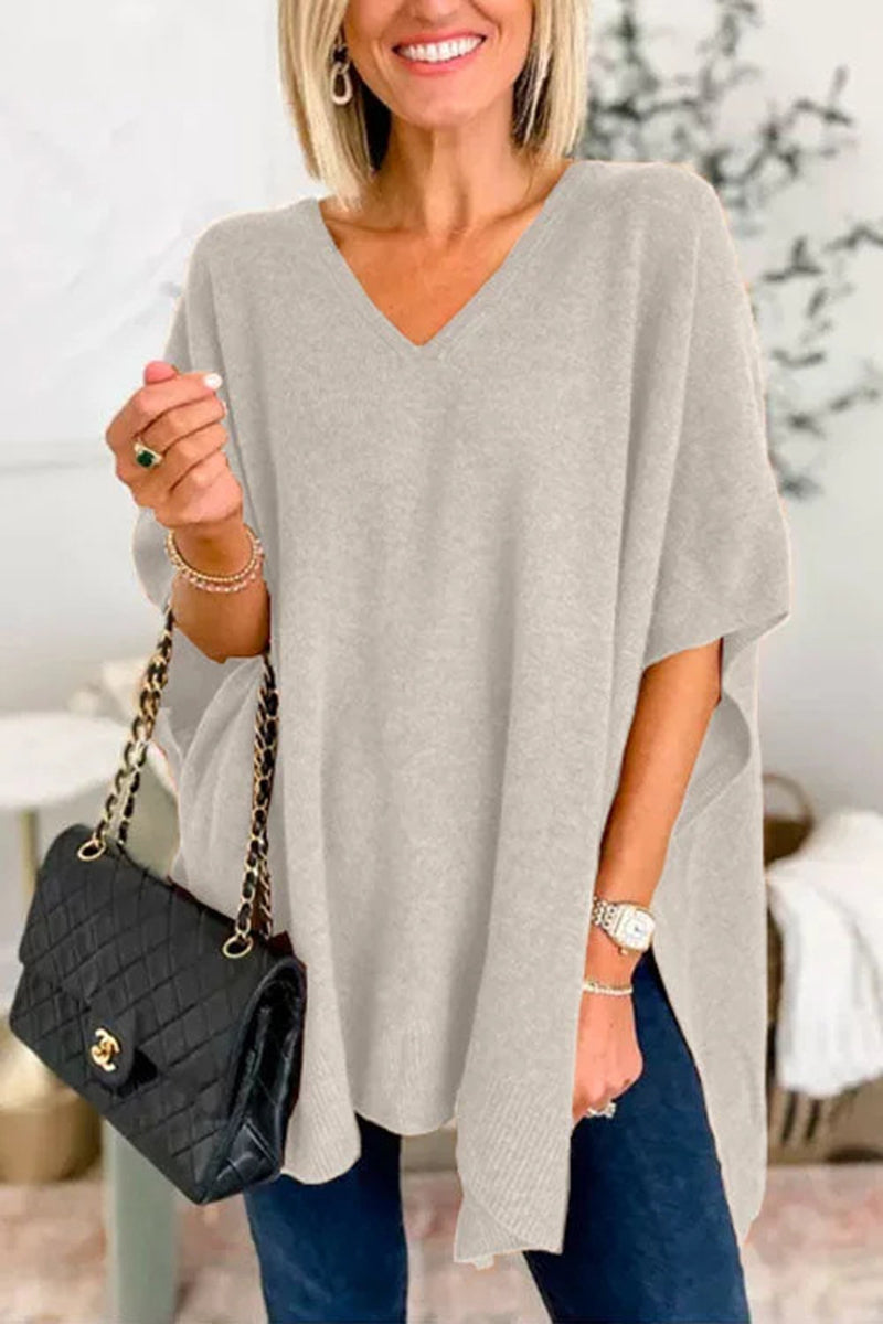 Loose-Fit V-Neck Top