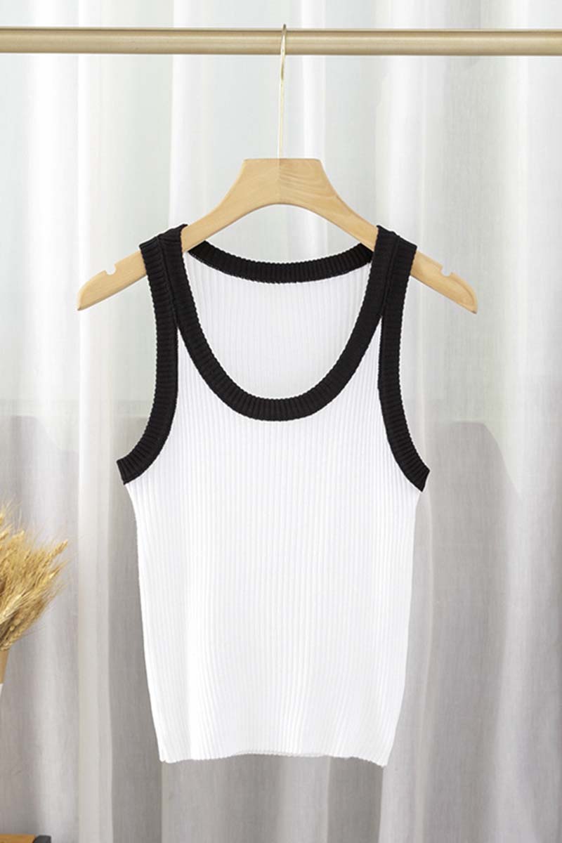 U Neck Ribbed Tank