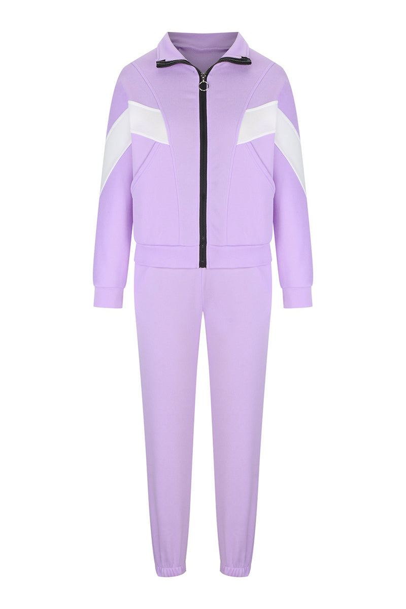 Two-Tone Zip-Up Set