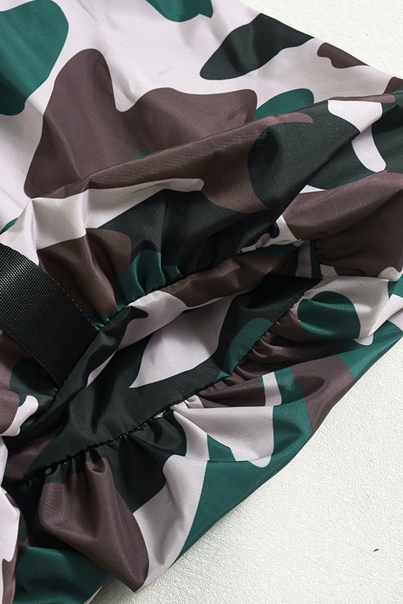 Camouflage Bubble Skirt with Straps