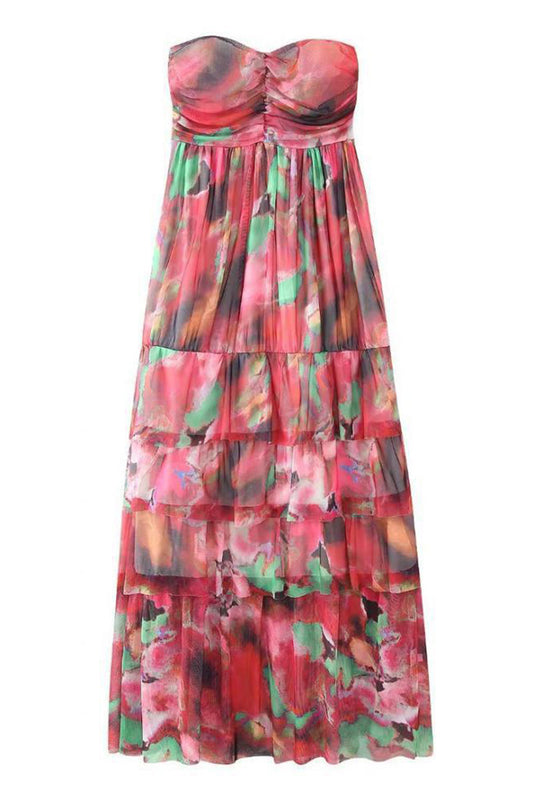 Tiered Floral Maxi Dress