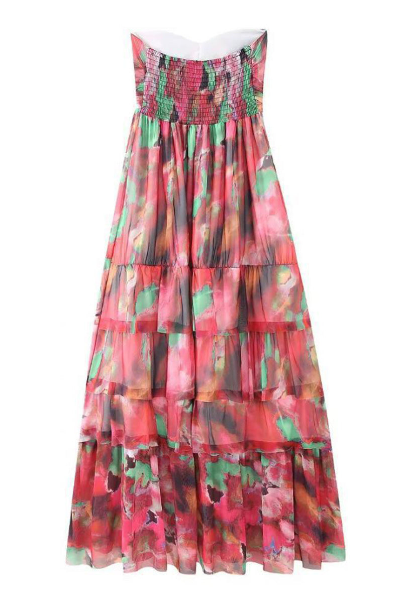 Tiered Floral Maxi Dress