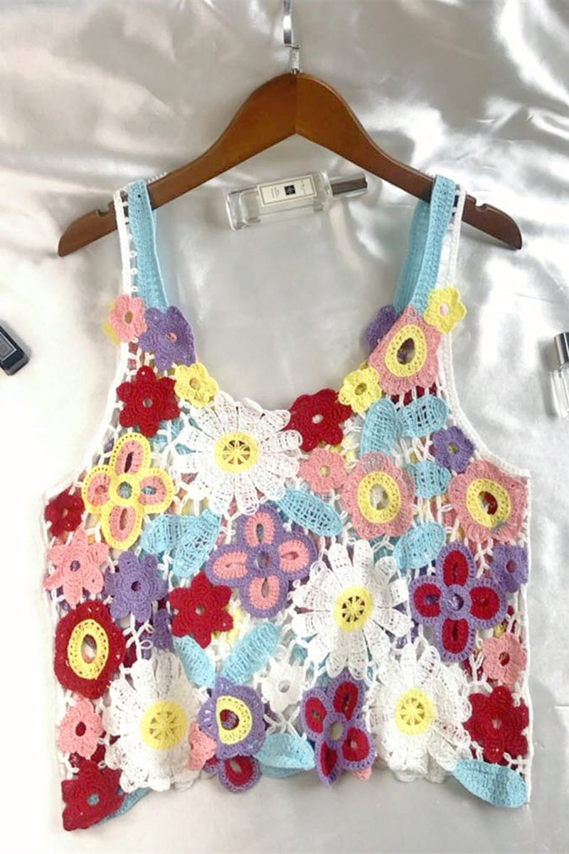 Floral Crochet Tank Top