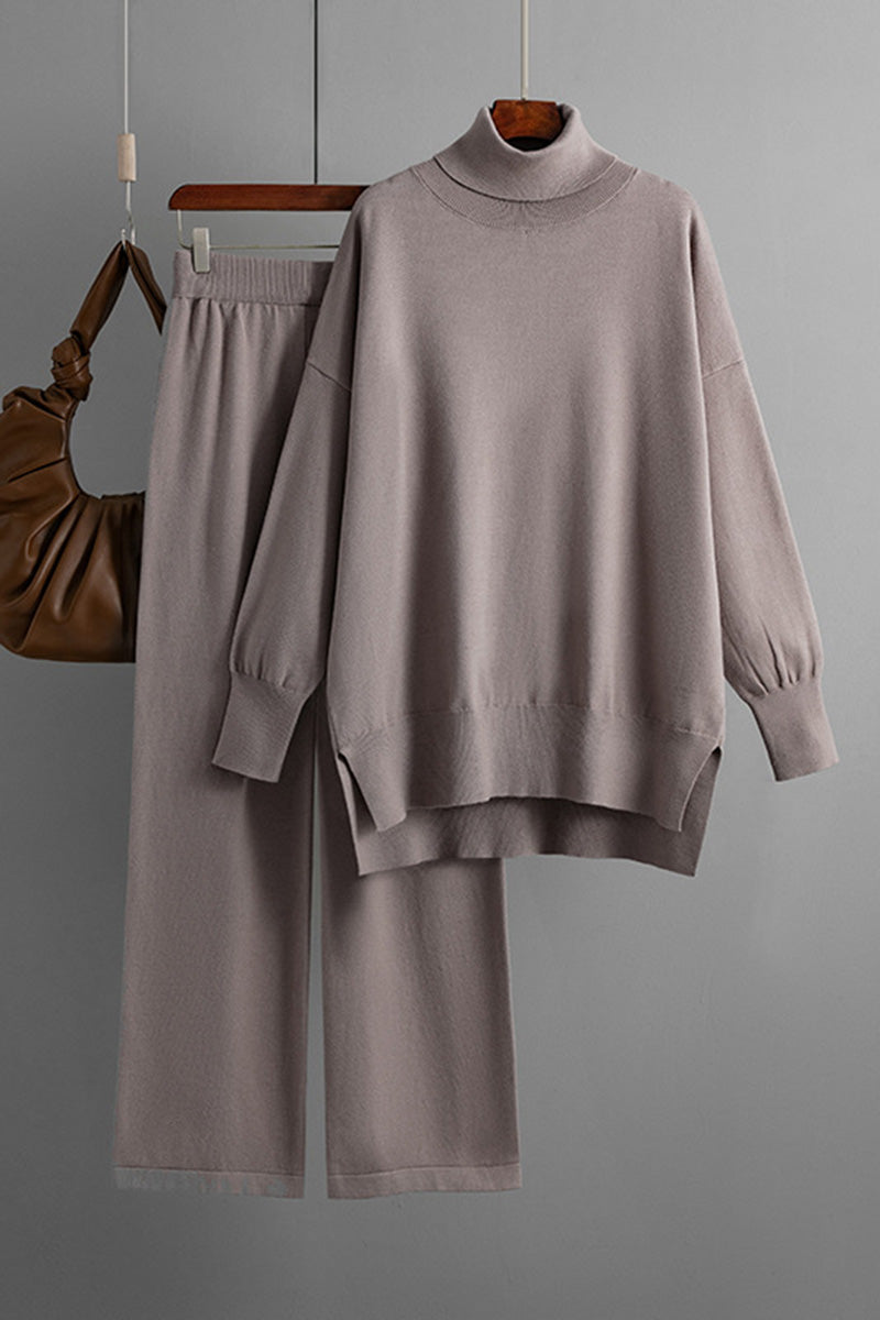 Relaxed Knit Top and Pants Set