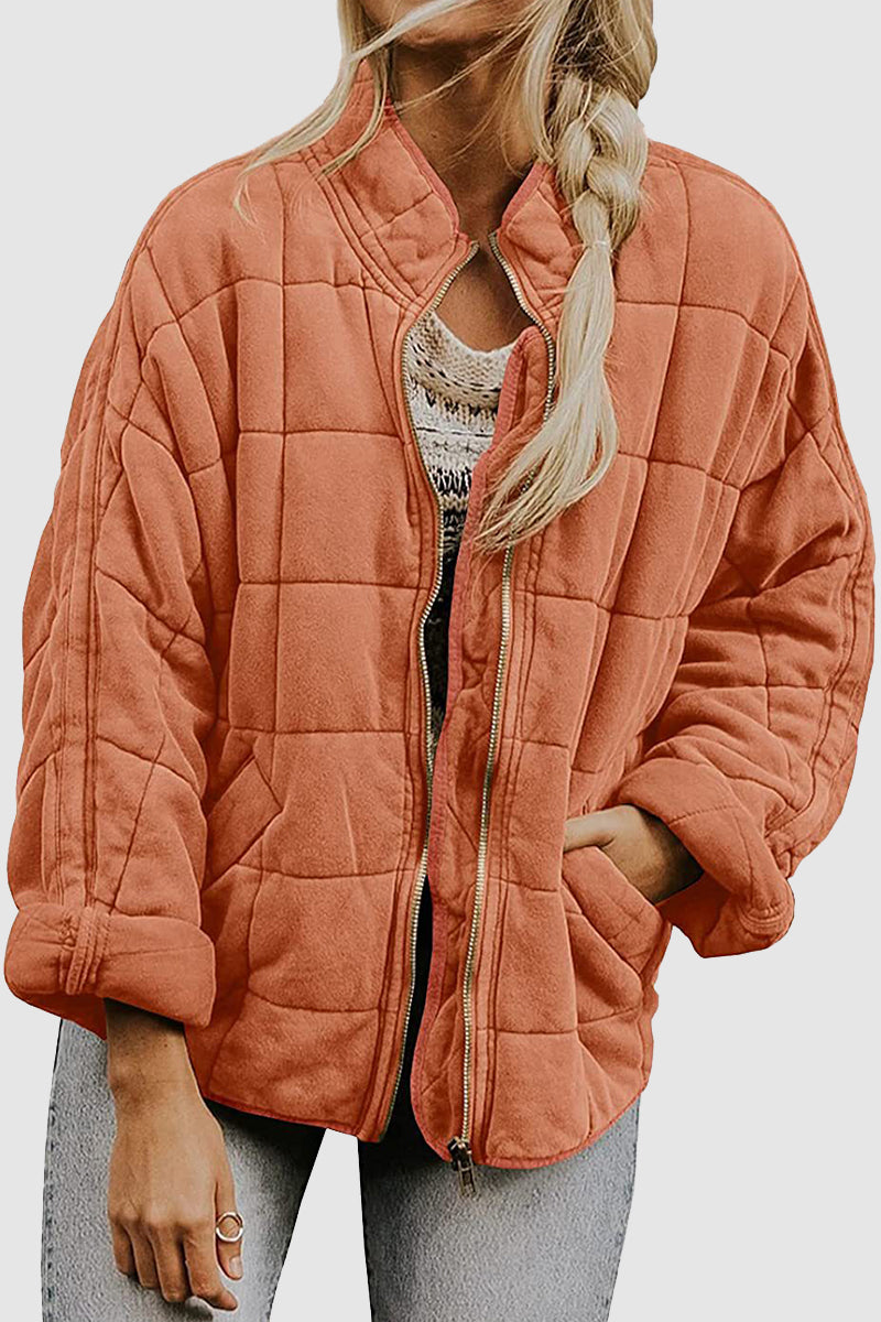 Quilted Zip-Up Jacket