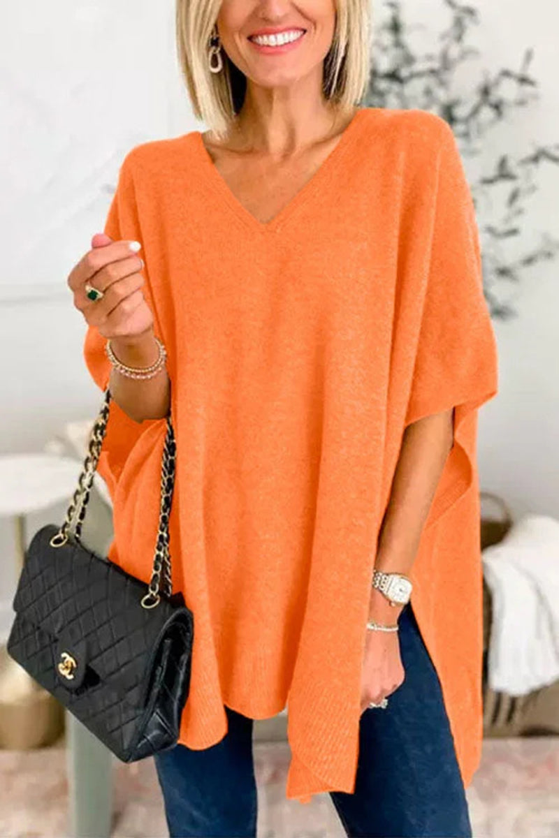 Loose-Fit V-Neck Top