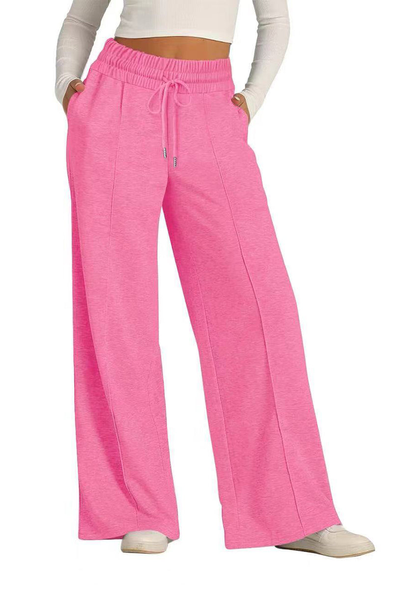 Wide-Leg Drawstring Lounge Pants