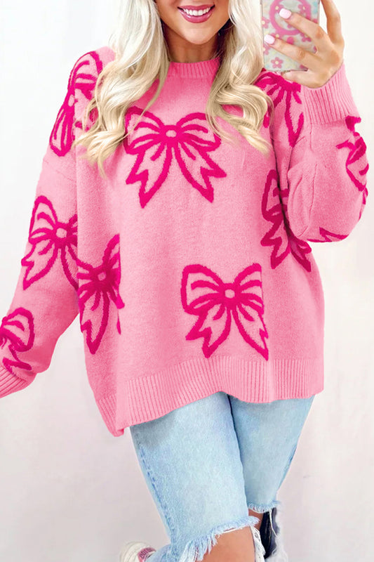 Printed Knit Long Sleeve Top