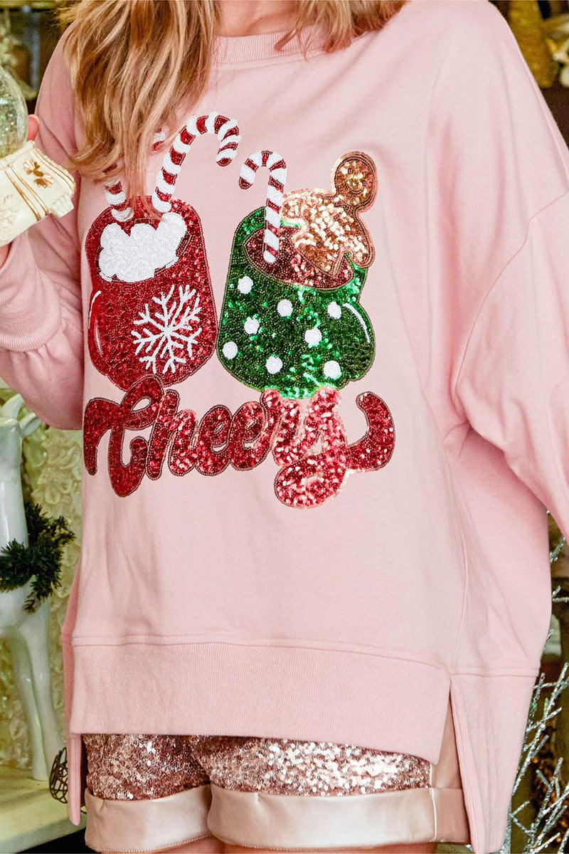 Graphic Cheer Print Pullover