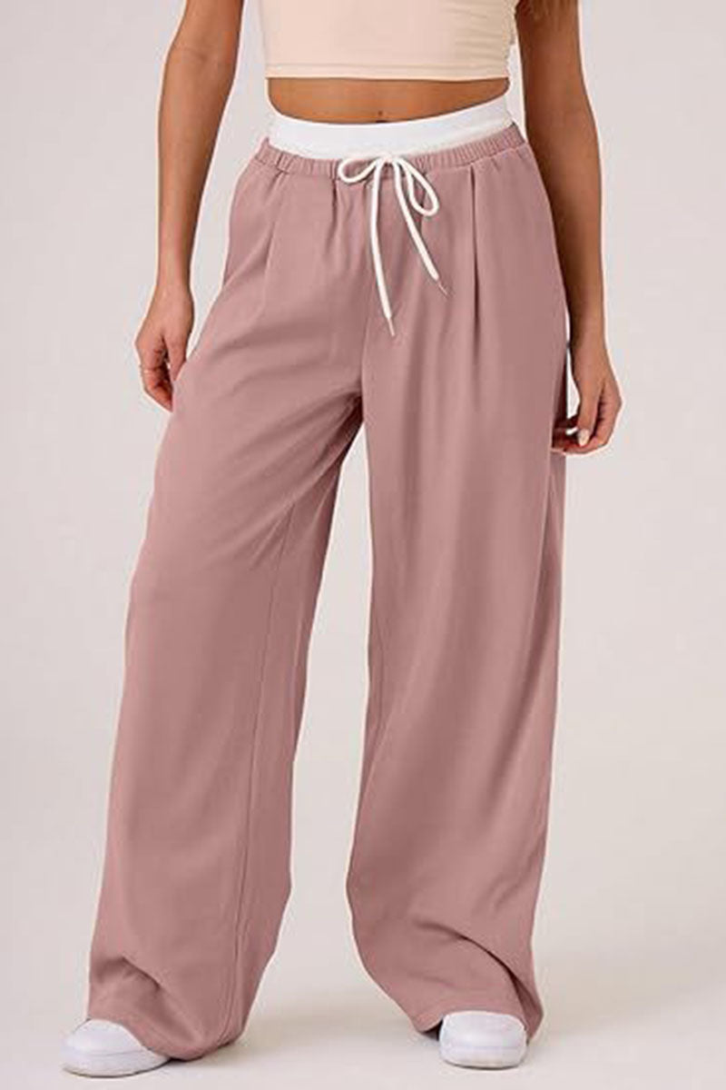 Casual Wide-Leg Drawstring Lounge Pants