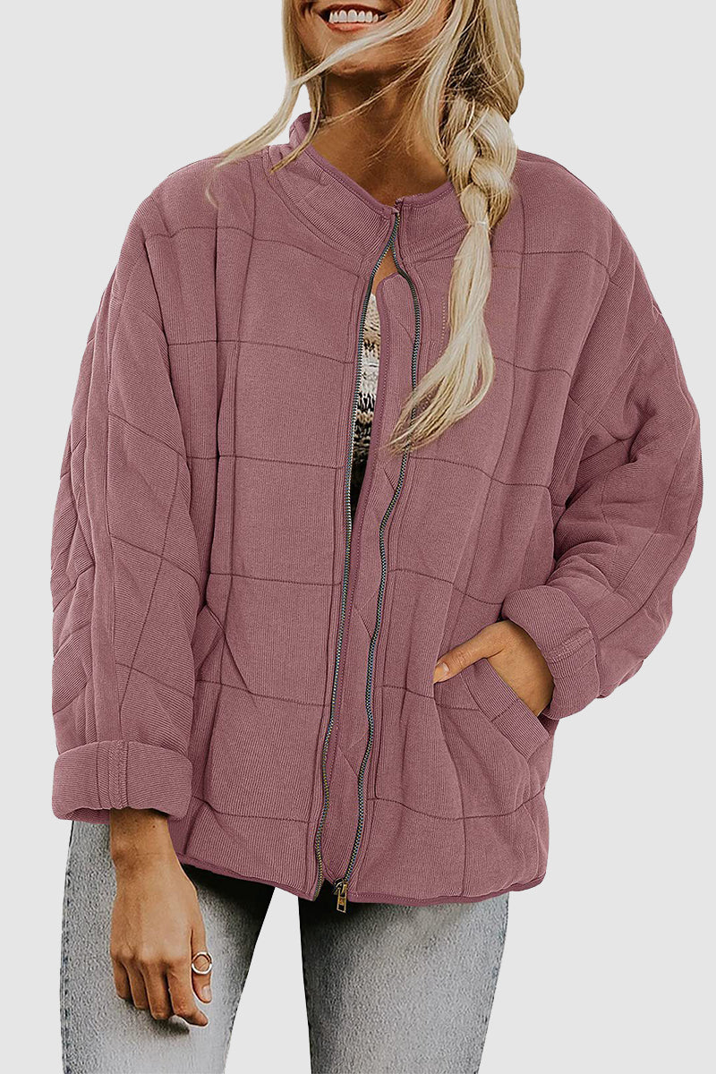 Quilted Zip-Up Jacket