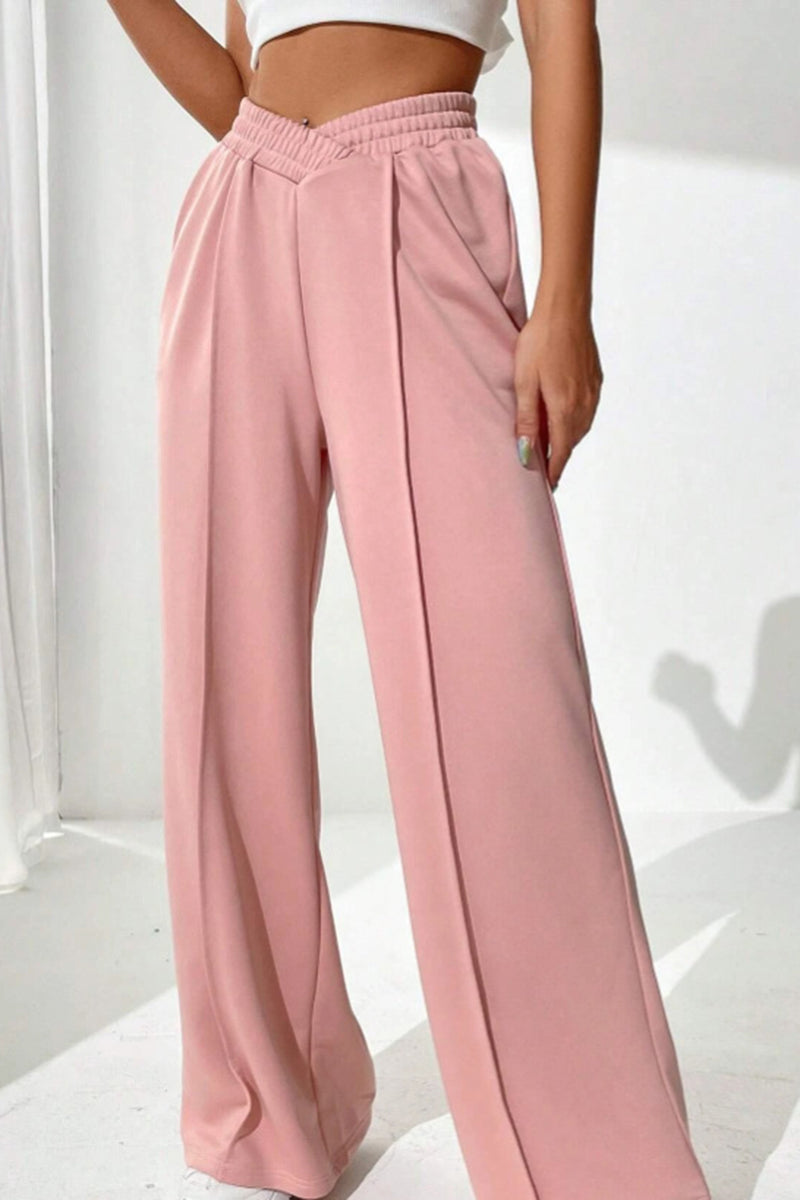 High-Waisted Wide-Leg Lounge Pants