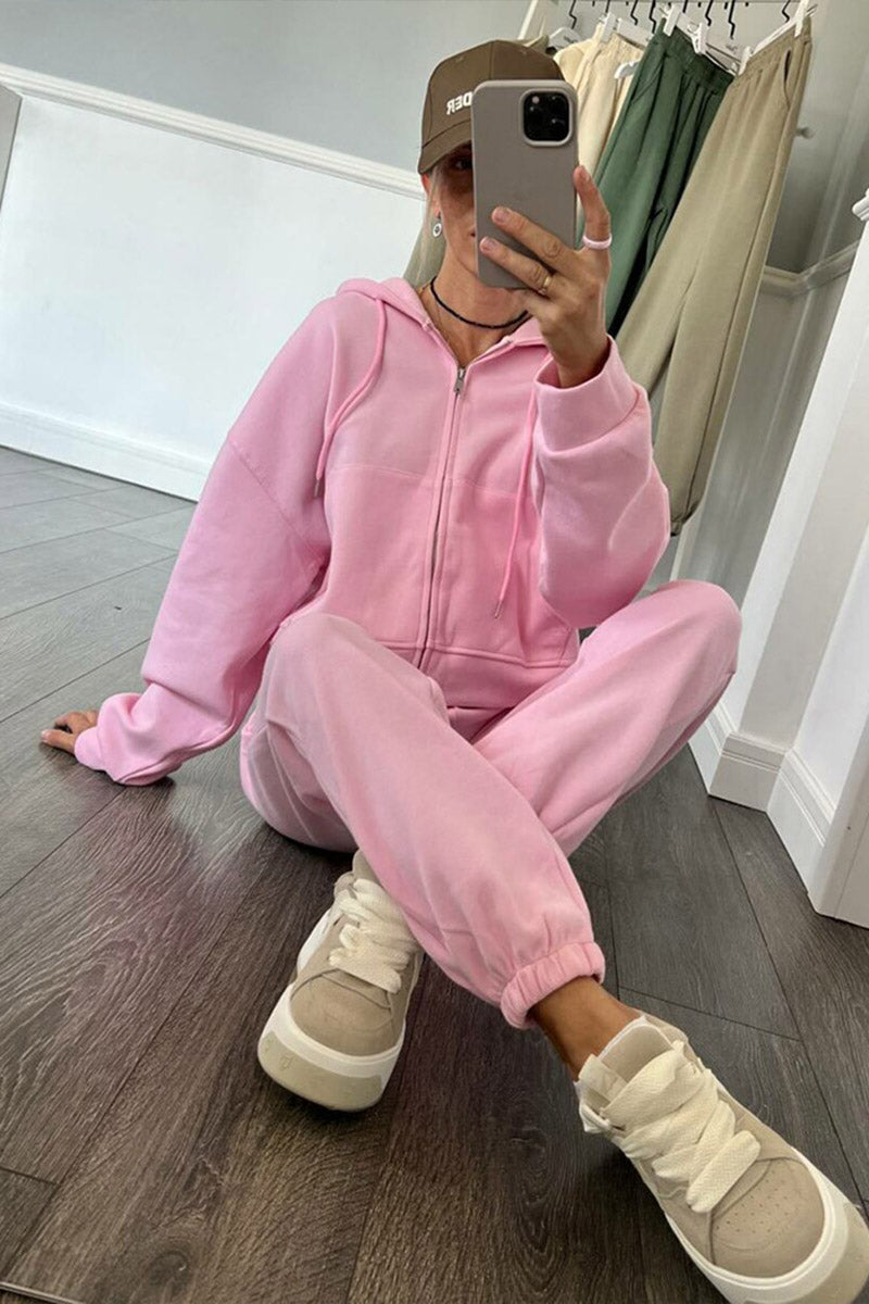 Relaxed Fit Hoodie and Jogger Set