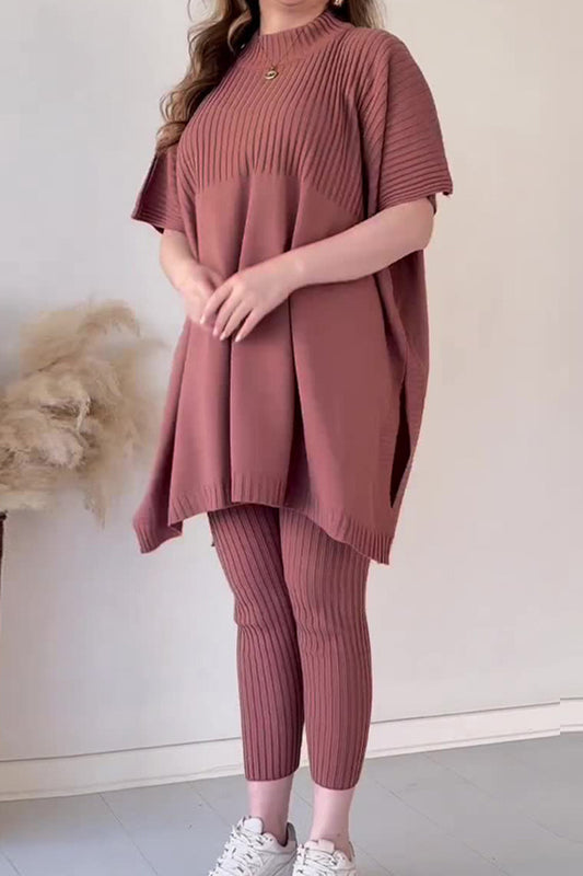 Ribbed Tunic and Leggings Set