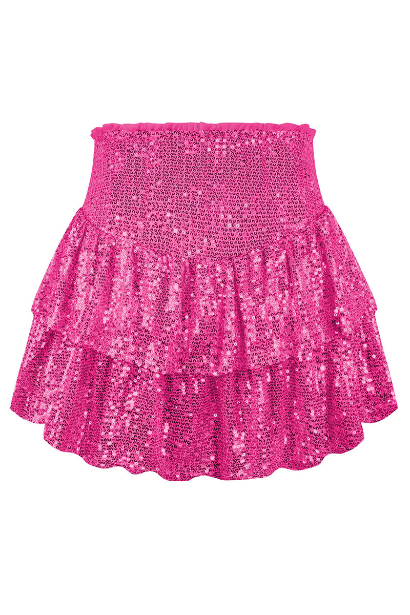 Tiered Ruffle Smocked Waist Skirt