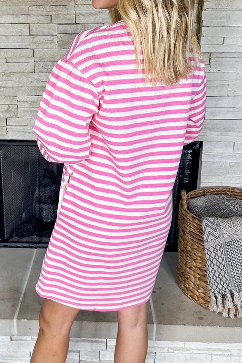 Striped Long Sleeve Dress