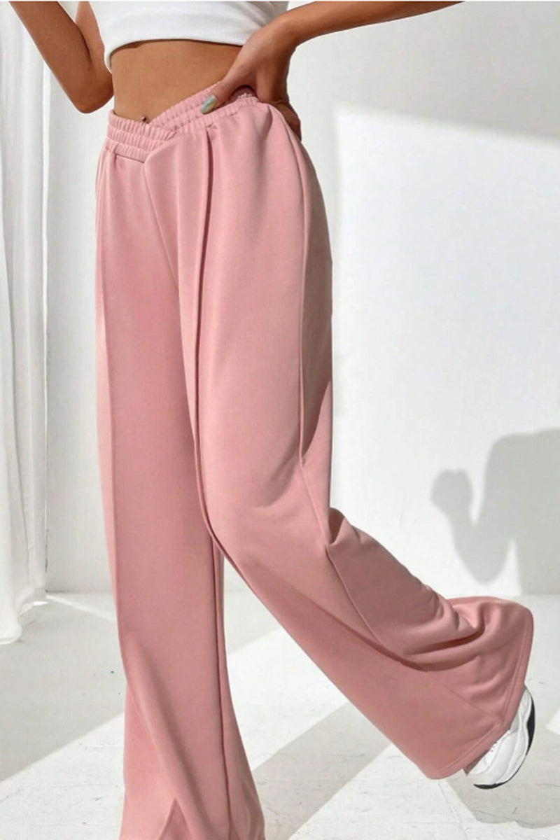 High-Waisted Wide-Leg Lounge Pants