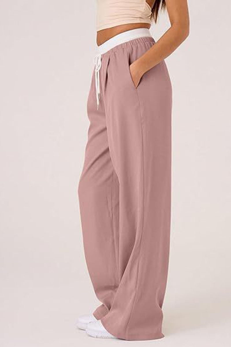 Casual Wide-Leg Drawstring Lounge Pants