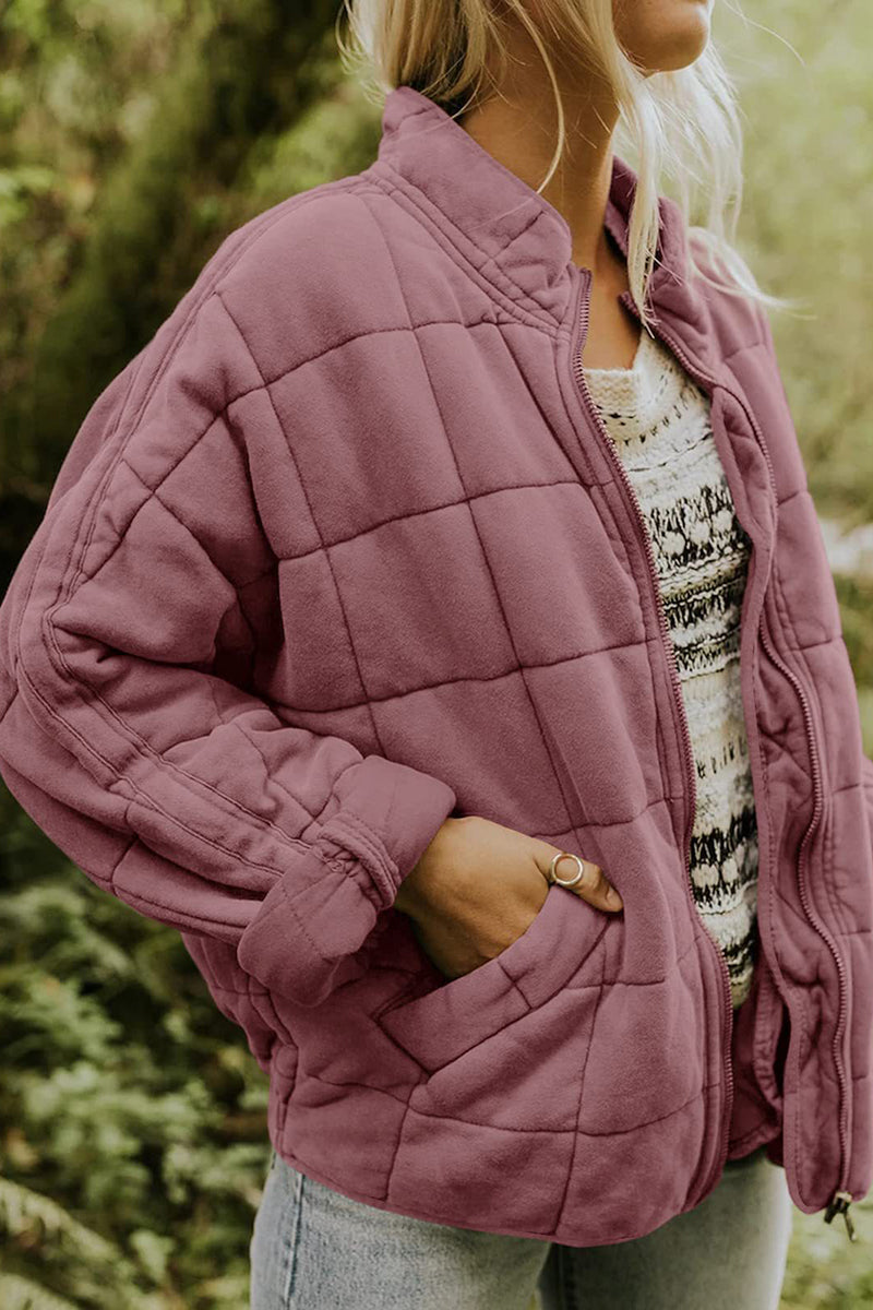 Quilted Zip-Up Jacket