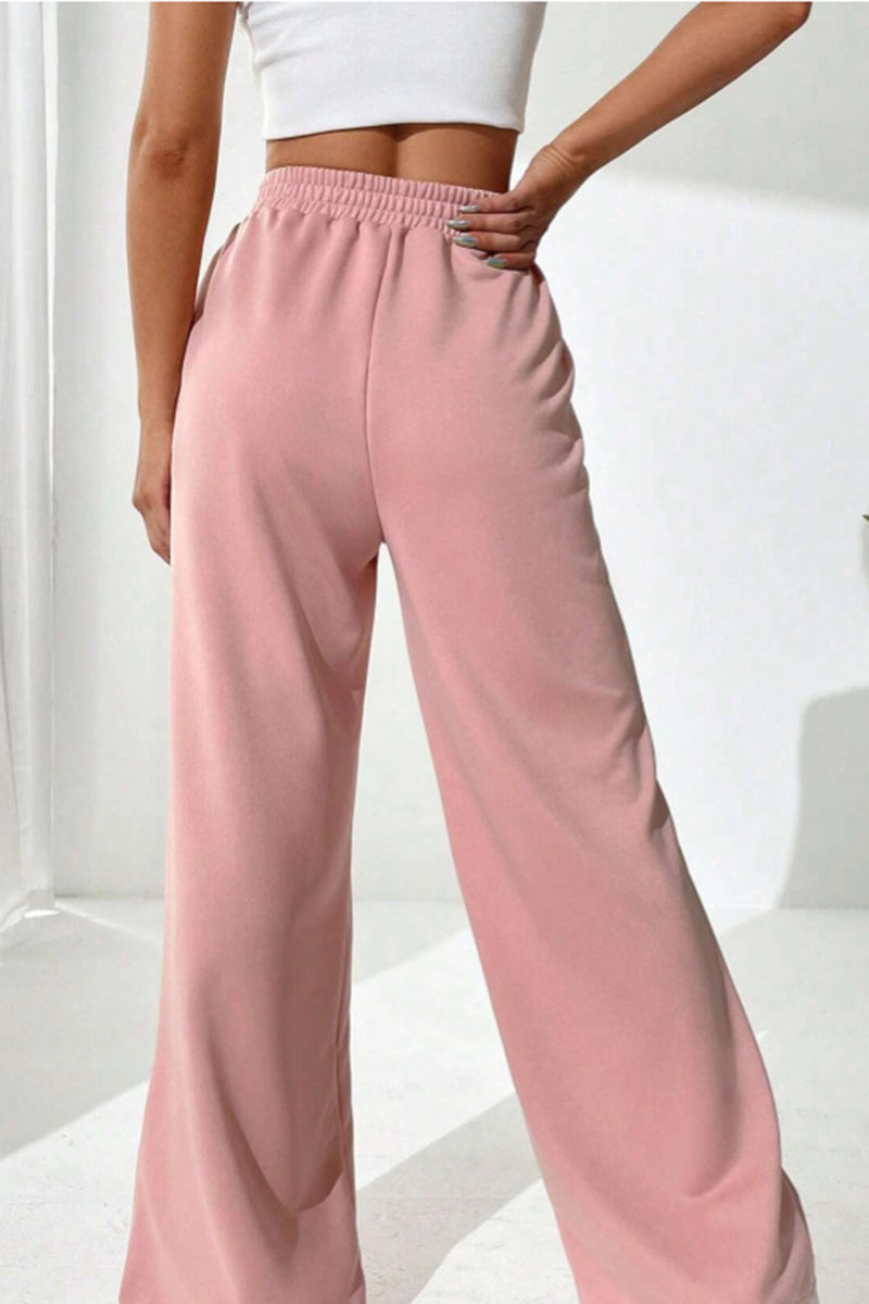 High-Waisted Wide-Leg Lounge Pants