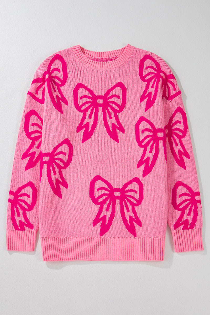 Printed Knit Long Sleeve Top