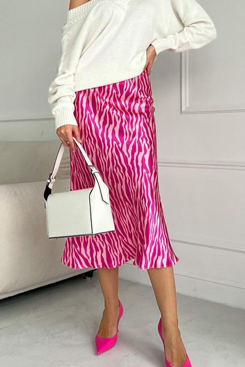 Printed Midi Skirt