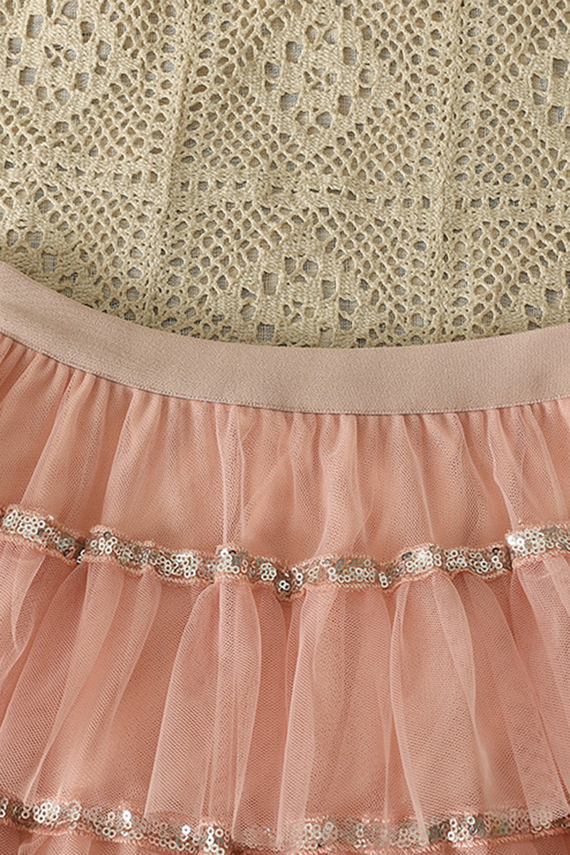 Sequin Layered Tulle Skirt