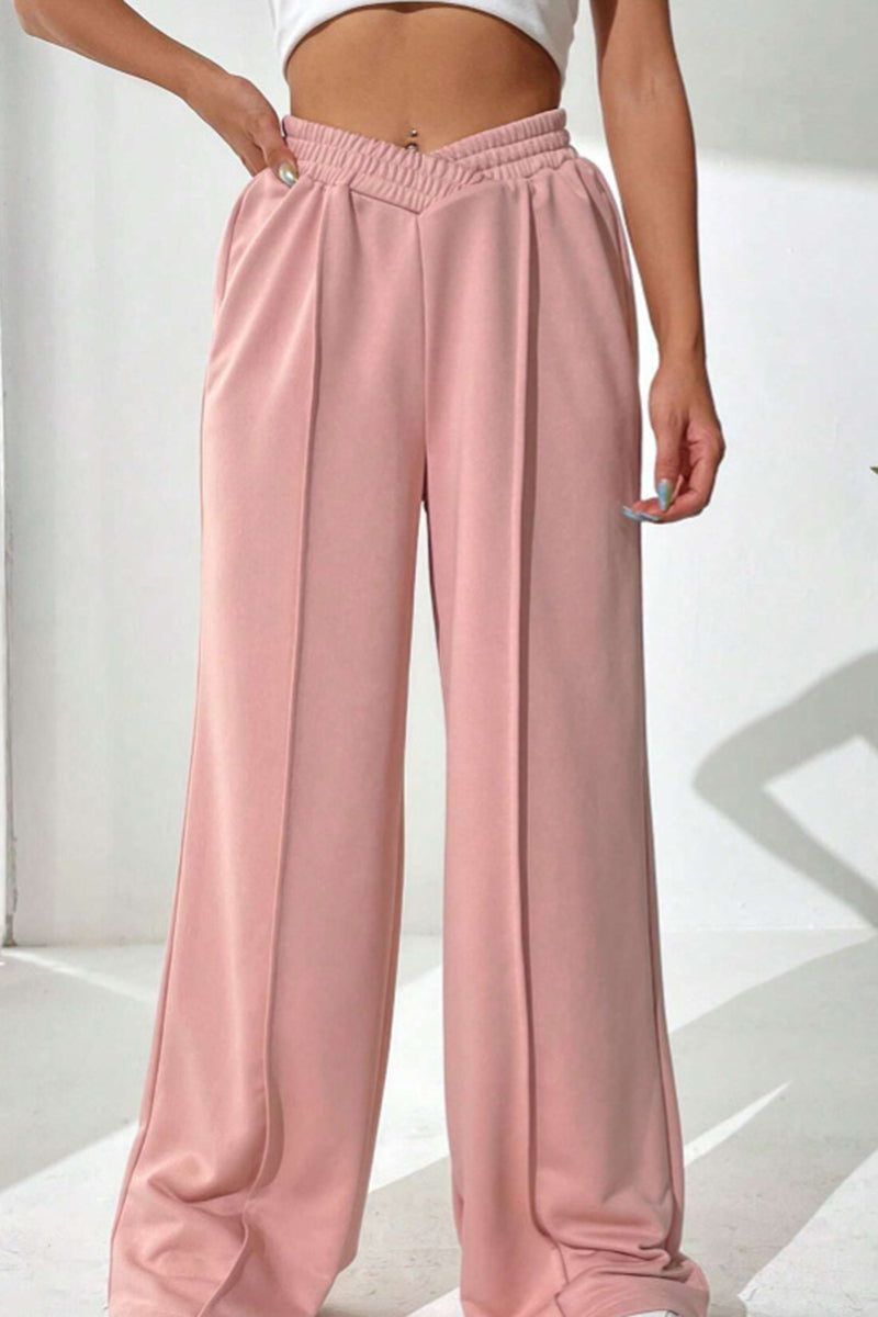 High-Waisted Wide-Leg Lounge Pants