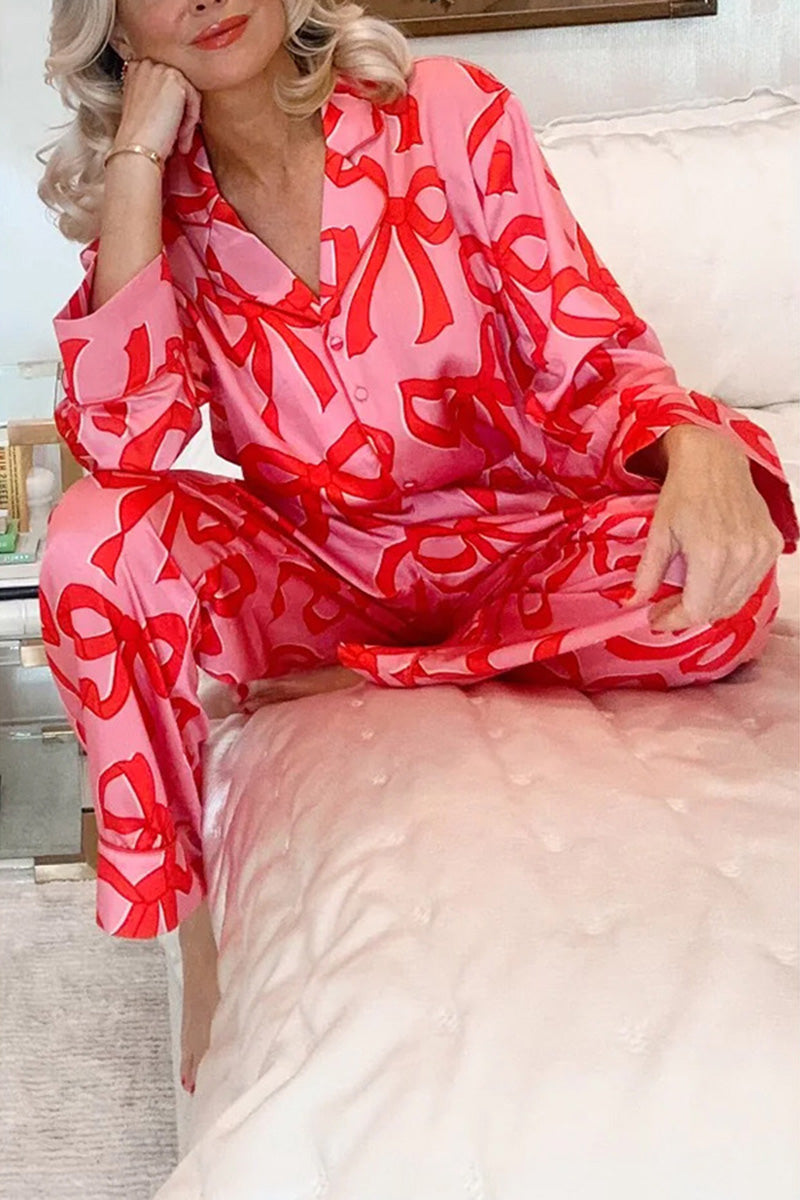 Bow Print Pajama Set