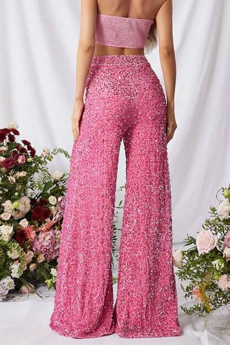 Sequin Wide Leg Pants