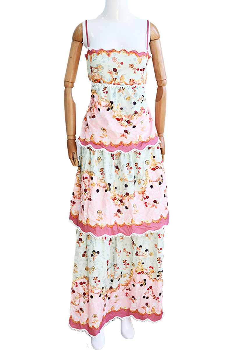 Tiered Floral Maxi Dress