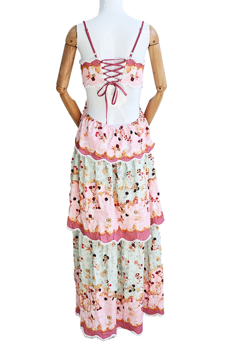 Tiered Floral Maxi Dress